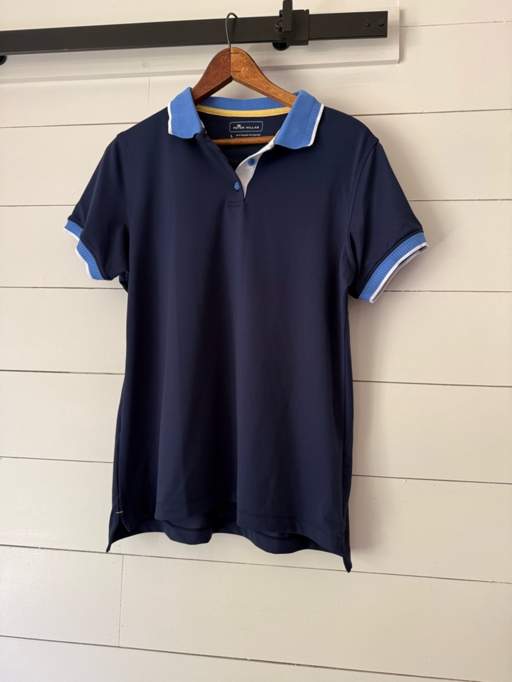 Peter Millar Women’s Golf Polo Shirt Size Large, Navy Blue